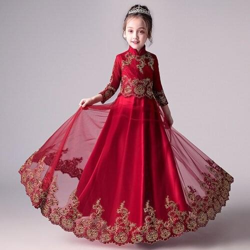Cloud Little Flower Girls Dresses for Weddings Baby Party Frocks Sexy Children Images Dress Kids Prom Dresses Evening Gowns