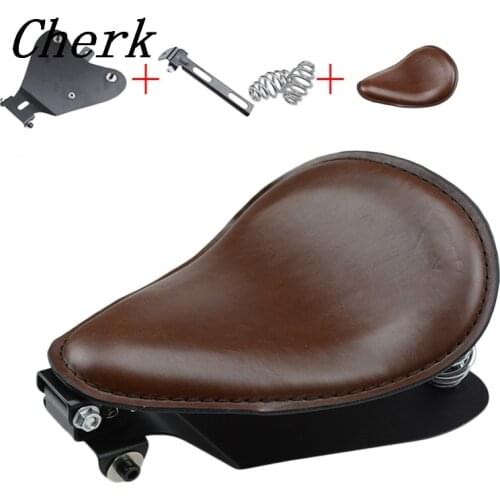 Motorcycle Brown Solo Seat Baseplate 3" Springs Bracket Mounting Kit For Harley Sportster iron 883 1200 XL Custom Chopper Bobber