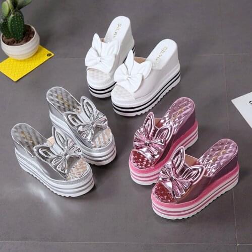 Sandals womens shoes summer Korean high heel slope heel thick bottom