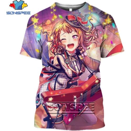 SONSPEE Anime Sexy Loli Girl Love Live 3D Print Tshirt Men Women T Shirt Harajuku Game Funny Summer Fashion Casual Short Sleeve