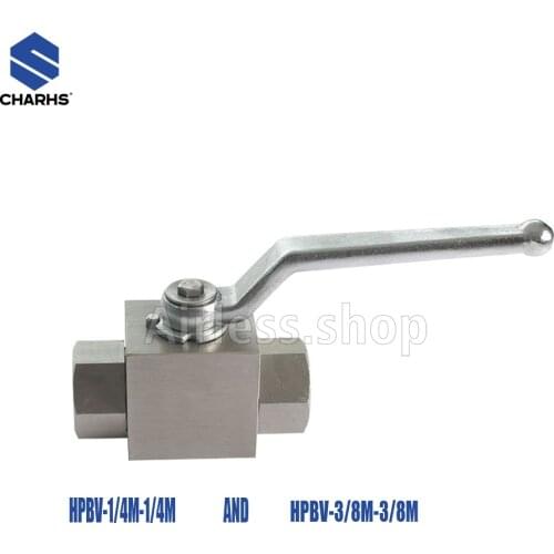 Charhs 2 way ball valve carbon steel BSP 1/4inch and 3/8inch hydraulic operated ball valves high pressure 500bar