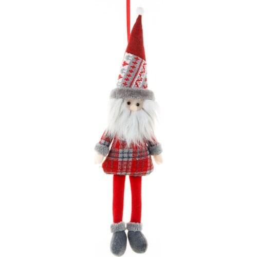 Swedish Christmas Santa Claus Tomte Long Leg Gnome Plush Doll Handmade Home Decor Collectible Dolls Desktop Ornament Toy