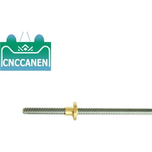 T20 Lead Screw 3D Printer 100mm~ 1000mm Picth 4mm lead 4mm + Brass Nut