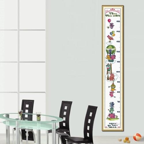 1 Height Chart Table With Length Scale Baby Counted Cross Stitch Kit Cross-stitching Package Cross Stich Gift to Your Baby