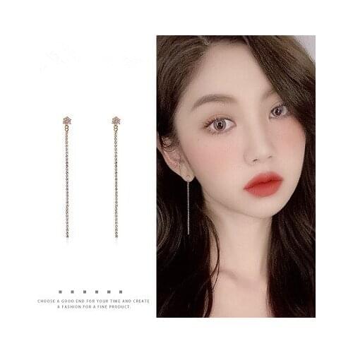 Slim face Tassel Earrings 2020 fashionable new earrings Korean temperament long earrings