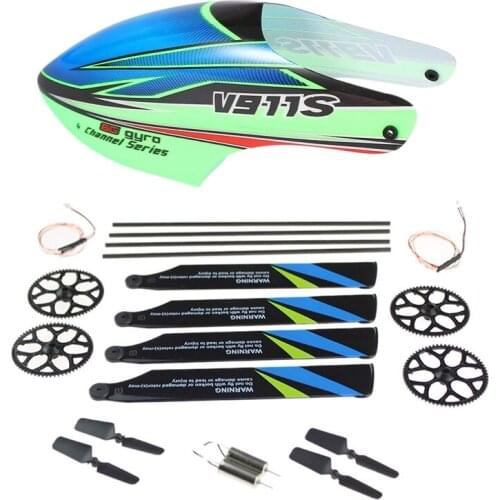 V911S Canopy / Head Cover V911S.0003 with Tool Kit Bag - Gears Main Rotor Blades Tail Boom Motor Wire Parts