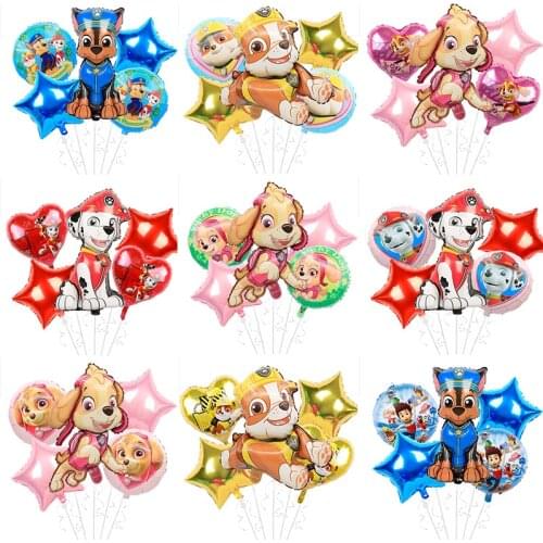 New Paw Patrol Dog Toys Balloons Birthday Chase Skye Marshall Boy Girl Aluminum Film Balloon Childrens Party Supplies Gifts