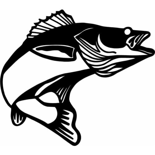 Walleye sticker fishing perch lead baitcaster spinner crankbait lures decal new