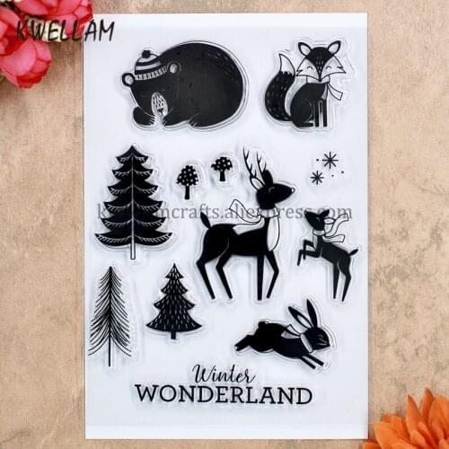 Winter WONDERLAND Scrapbook DIY photo cards rubber stamp clear stamp transparent stamp 10x15cm KW8031508