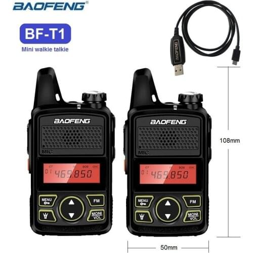 1/2/3/4/5 pcs BAOFENG BF-T1 Mini Walkie Talkie Kids Toy UHF Radio Transceiver bf t1 CB Ham Radio Amateur Transmitter BAOFENG T1