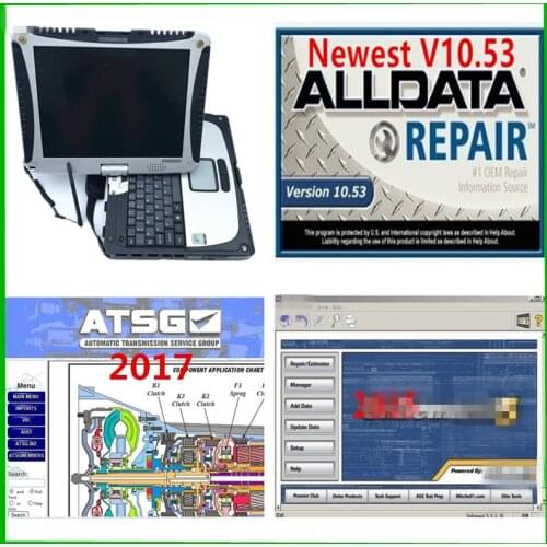 2020 alldata 10.53 software + m..chell 2015 + ATSG 2017 3in 1TB installed in laptop for Toughbook CF19 4gb laptop ready to work