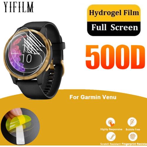 3Pack For Garmin Venu GPS Watch Hydrogel HD Clear Film Full Screen Protector For Garmin Venu Anti-Scratch Water-proof TPU Film