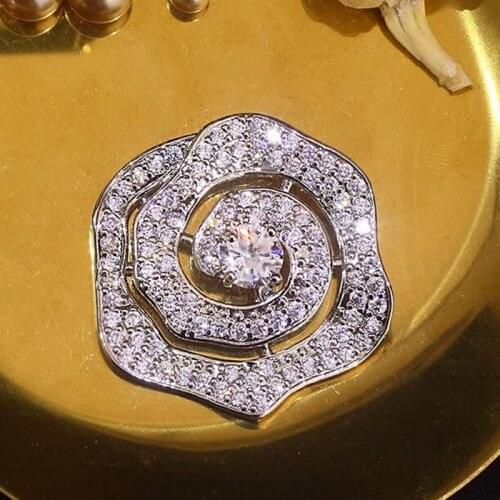 High-end rhinestone 99 zircon large flower buttons 5 pieces a lot coat jacket dress button wallvell