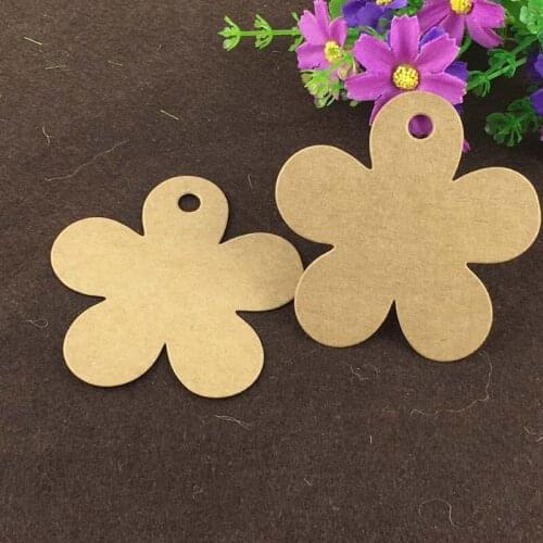 600Pcs/lot Antique Flower Kraft Paper Gift Cards Tags for Wedding Party Gift tag DIY 6.3x6.3cm