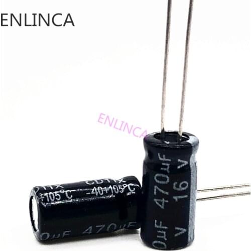 300pcs/lot Q12 470uf16V aluminum electrolytic capacitor size 8*13 16V 470uf 20