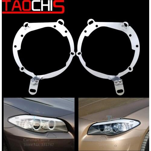 Taochis Car-Styling Frame Adapter Module Set DIY Bracket Holder for BMW 5 Series Hella 3 5 G3 G5 Projector Lens Support