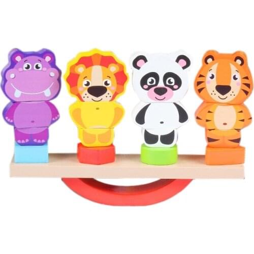 Balance Game Blocks Animals Kids Balancing Building Blocks Educational Toy for 2-4 Year Old Kid