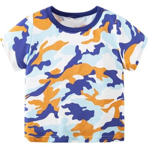 Bambino 2021 New Camouflage Summer Tee for Boys 2-7 Years T Shirt of Children Top Clothes of School Kids 100% Cotton Clothing