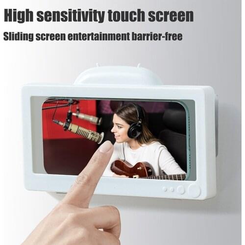 Phone Holder Waterproof Box Plastic Storage Container Wall Mounted Phone Shelves Storage Box Self-Adhesive Storage Orgainzer