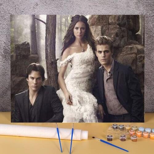 The Vampire Diaries Painting By Numbers Set Oil Paints 40*50 Paiting By Numbers Wall Decoration For Handiwork