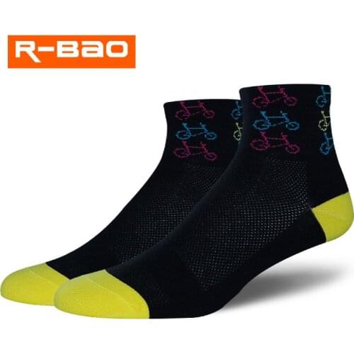 Breathable Cycling Socks Sweat Releasing Anti-Odor Sports Socks Calcetines for Women Riding Running Hiking Badminton Tennis