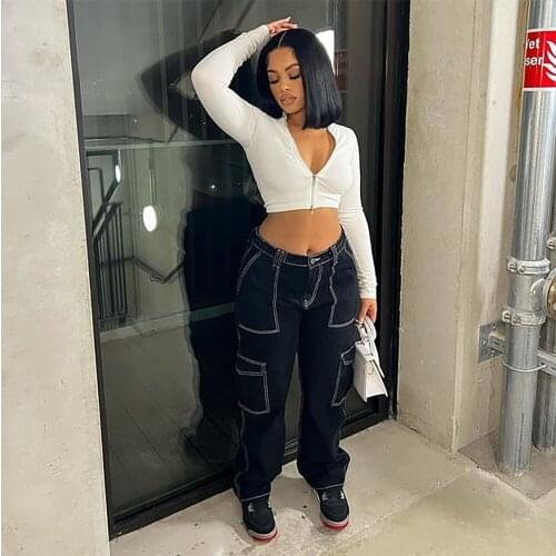 GLGQHYZ Women's Straight Jeans