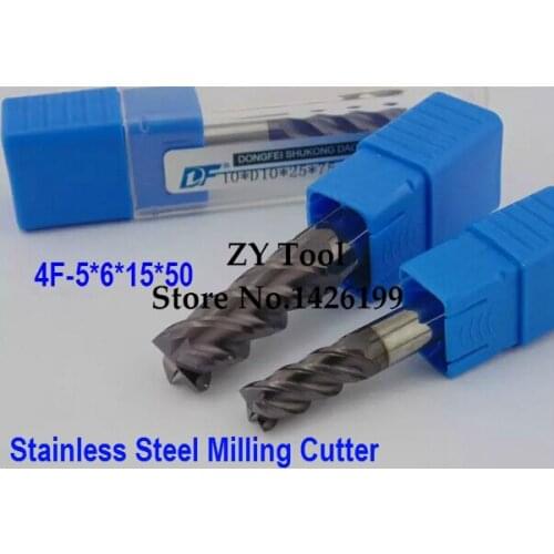 Carbide cutter 4F-5.0*6*15*50MM Special stainless steel alloy milling cutter , CNC milling machine, CNC milling tools, Nc tool