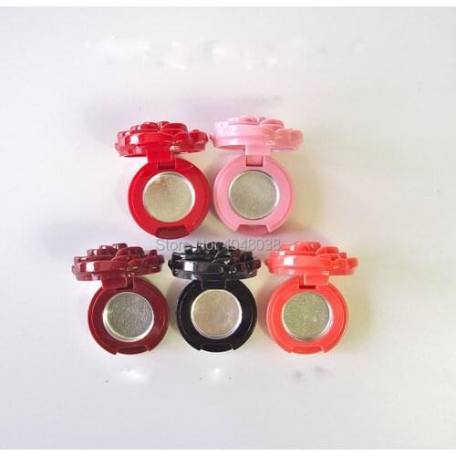 Lipstick Container Eye Shadow Palette Rose Flower shape Empty Makeup Container Lip Balm Sample Test Box Cosmetic DIY Tool 50pcs