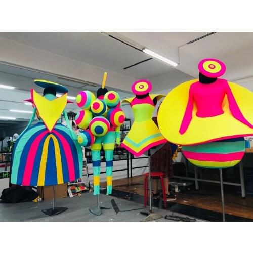 Nightclub stage show Colourful clown costume Shopping paradise dance troupe scenic parade performance clothing