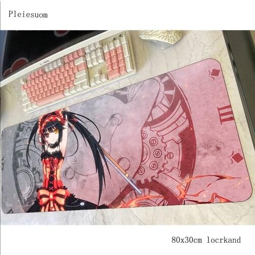 Kurumi Tokisaki mousepad gaming mouse pad Adorable gamer mat gamers computer desk padmouse keyboard tapete Fashion play mats