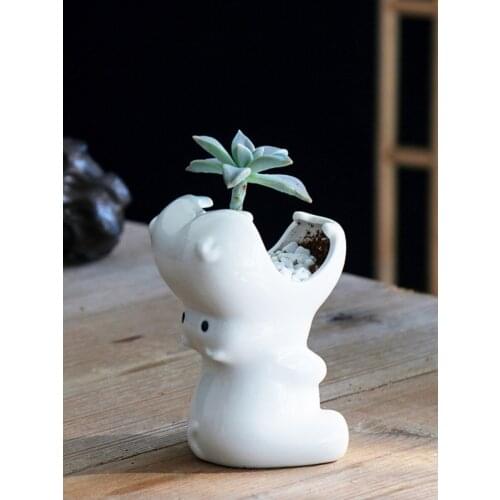 Modern Nordic Style Creative Ceramic Small Vase Flower Pot Decor Office Home Decoration Accessories For Living Room