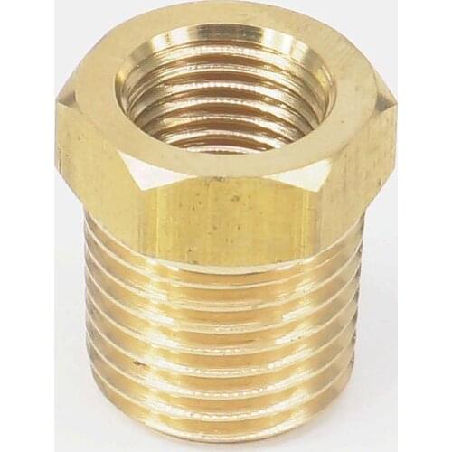 1/4" BSPT Male x 1/8" NPT Female Brass Reducer Bushing Reducing Pipe Fitting Coupler Connector Adapter