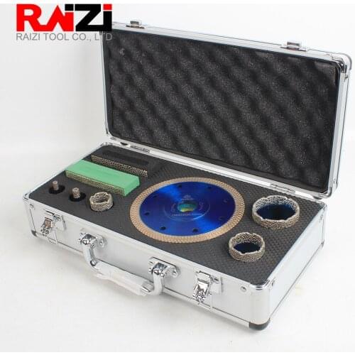 Raizi Tiling Diamond Tool Set For Ceramic Porcelain Tile Diamond Drill Bit Kit With Cutting Grinding Polishing Disc 2020 New