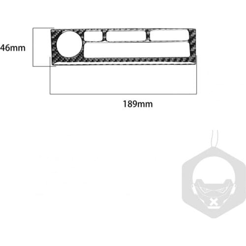 Navigation Button Stickers Elegant Anti-scratch Wear-resistant Interior Carbon Fiber Car Stickers for Nissan 350Z 2003-2009