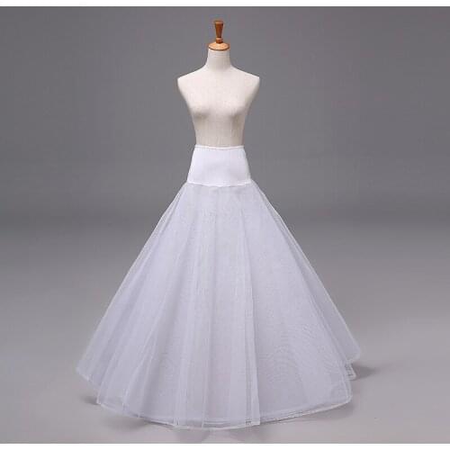 2021 New Petticoats A-line A Steel Ring Double-layer Gauze Lace Stretch Lycra Waist Skirt Wedding Performance Petticoat