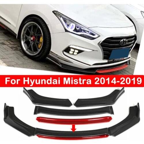 Front Bumper Spoiler Protector Plate Lip Body Kit Carbon Surface Chin Shovel Contrast Color Design For Hyundai Mistra 2014-2019