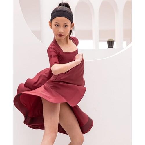 Latin Dance Dress Girls Performance Costume Salsa Dancing Outfit Summer Dress Ballroom Tango Dancewear Designer Clothes JL2715