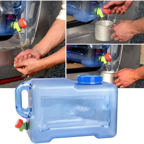 With Faucet For Driving Hiking Food Grade PC Water Box 12L Outdoor Water Tank For Camping Picnic Water Bucket Water Container