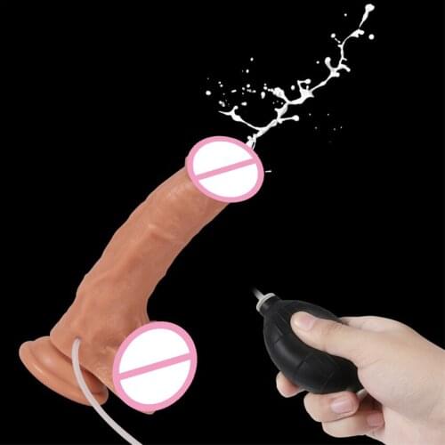 MLSice Sex Toy Squirting Dildo Realistic Ejaculating Cock Suction Cup Penis Spray Water Dildos Erotic Sex Product Shop for Women