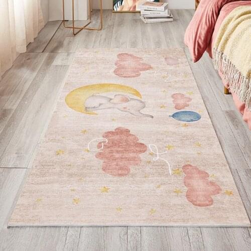 Simple Bedroom Bedside Carpet Ins Wind Girl Full Shop Cute Room Long Cartoon Home Sleeping and Sitting Mat Custom