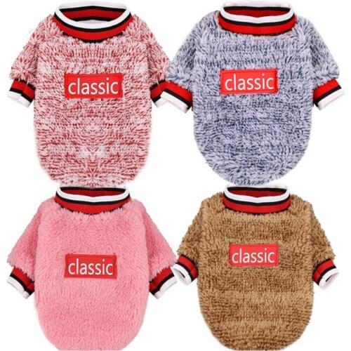 Small Dog Letter Printed Hoodie Pet Clothes Winter French Bulldog Coat Dog Halloween Costume Chihuahua Puppy Jacket Pet Clothes