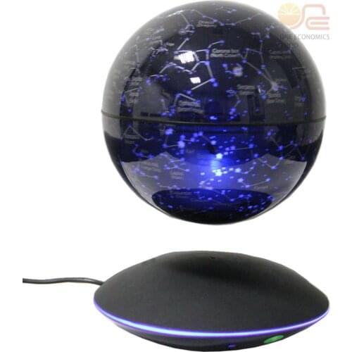 Home Decoration Magnetic Levitation 4/ 6 Inch Stars Rotated Floating Light Globe Festival Christmas New Year Gift