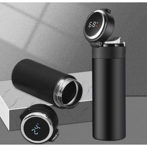 300/400ml Smart Thermos Temperature Display Bounce Vacuum Flask Thermal Mug Coffee Tea Thermo Bottle Christmas Gift Water Bottle