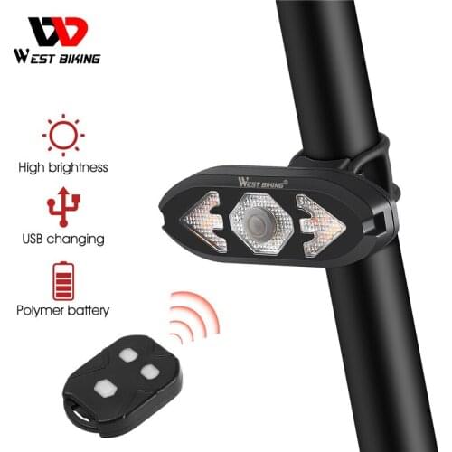 West Rider Bicycle Turn Signal Remote Control Tail Light With Horn Warning Light Night Riding Road Mountain Bike Riding Equipmen
