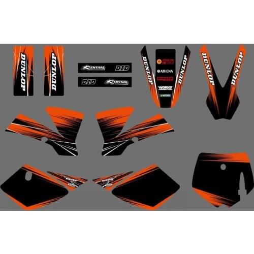 0539 (black&orange) NEW GRAPHICS DECALS FOR KTM SX50 SX 50CC 50 2002 2003 2004 2005 2006 2007 2008