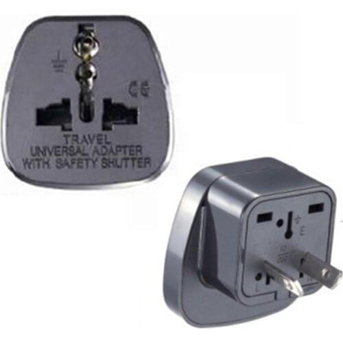 10pcs black with safty gate 2 Pin AU Plug Socket AC Power Adaptor Connector Travel Power Adapter UK EU US to AU Converter