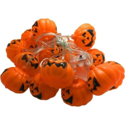 16pcs Halloween pumpkin lantern Halloween pumpkin head luminous pumpkin string lights free shipping