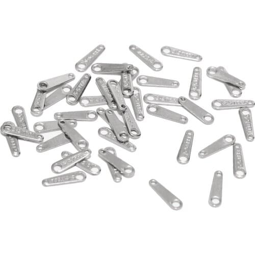 20pcs/lot 10*3mm stainless steel Chain Tabs Jewelry End Tabs Connector Findings For DIY Making Top Quality