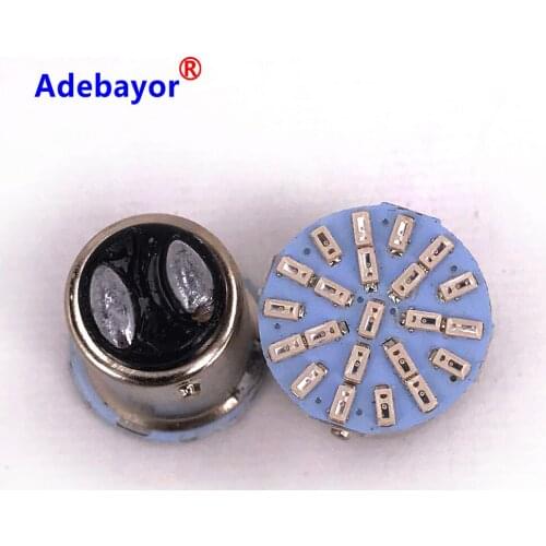 200pcs 1157 BAY15D P21W 3014 22 SMD Car Led Turn Parking Signal Lights Brake Tail Lamps Auto Rear Reverse Bulbs DC 12V