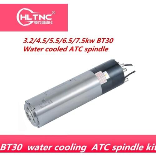 2020 promotion BT30 Automatic tool 3.2kw 4.5kw5.5kw 6.5kw 7.5kw water cooling ATC spindle kit for CNC wooding and metal
